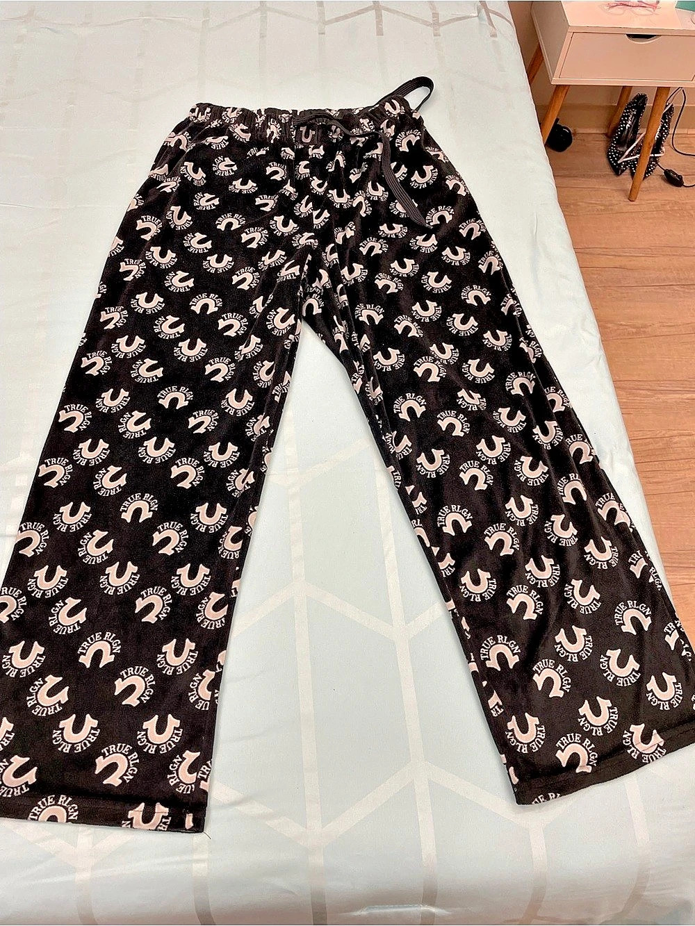 True Religion Loungewear Black & Cream Pajama pants Mens